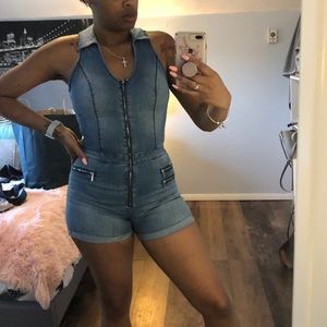 Bebe denim romper